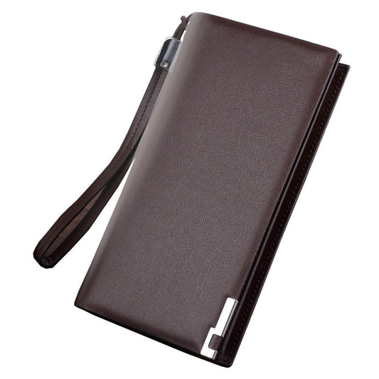 Men's Long Zipper Wallet Clutch Wholesale Clutch Unmarked brown