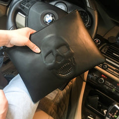 Men's Skull Clutch Black