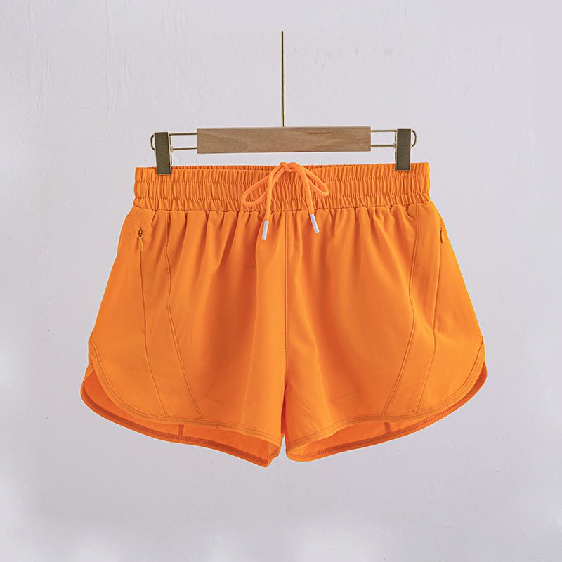 Mesh Yoga Paints Two - piece Sports Pants Soft and Breathable. Orange