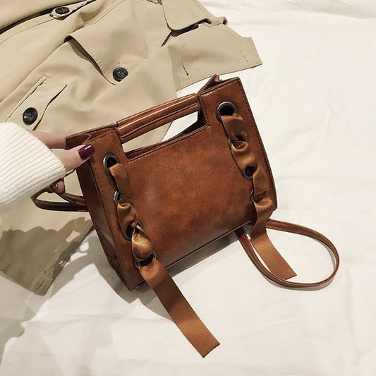 Messenger Bag for Square Shoulder Messenger Bag Casual Tote Bags Female Wallet Handbag Brown