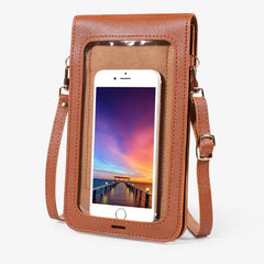 Mini Casual clutch Crossbody Bag for Women - Solid Color Mobile Wallet Grey