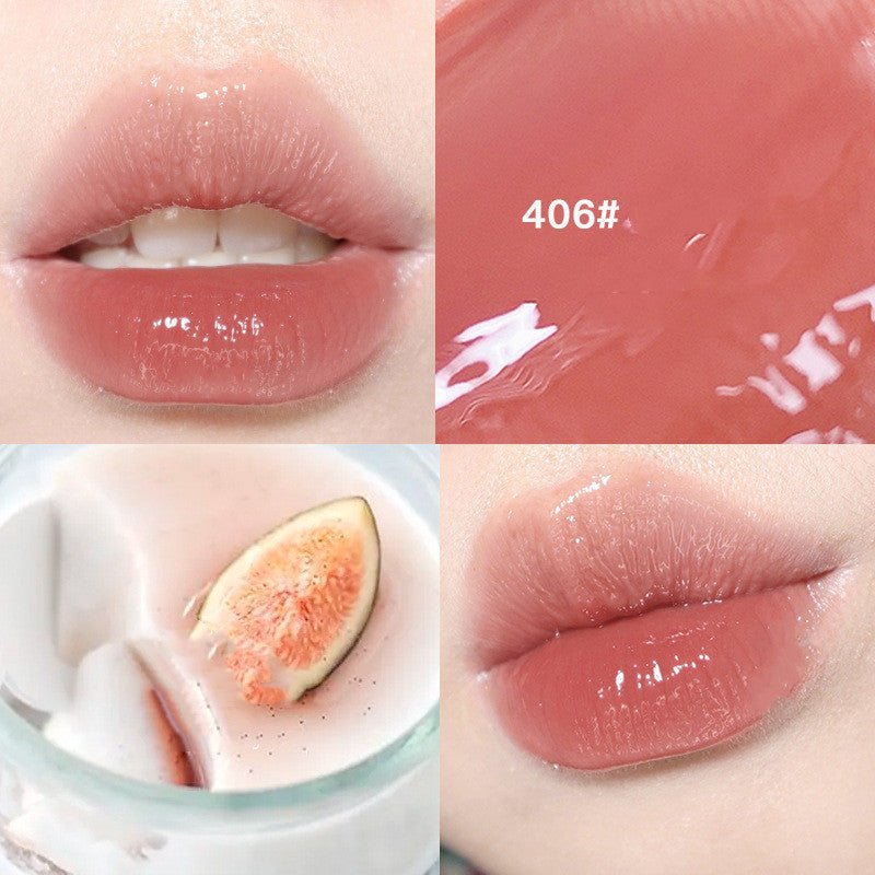 Moisturizing Ice - Through Lip Glaze: Mirror Jelly, Enduring Color Clear papaya