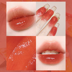 Moisturizing Ice - Through Lip Glaze: Mirror Jelly, Enduring Color Clear papaya