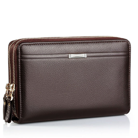 Multi - card men's clutch bag Brown