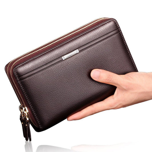 Multi - card men's clutch bag Brown