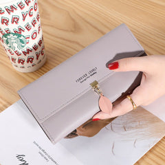 Multi - function Three - fold Clutch bag Purple