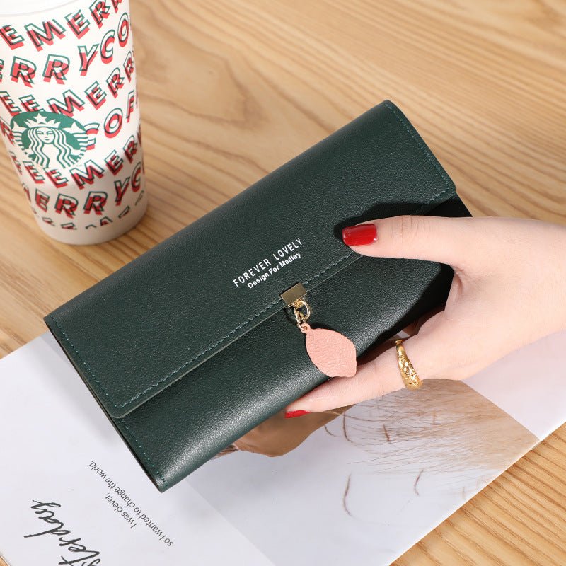 Multi - function Three - fold Clutch bag Dark green