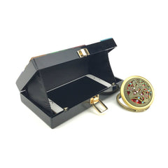 Multicolored Contrast Acrylic Clutch Bag Colorful pink
