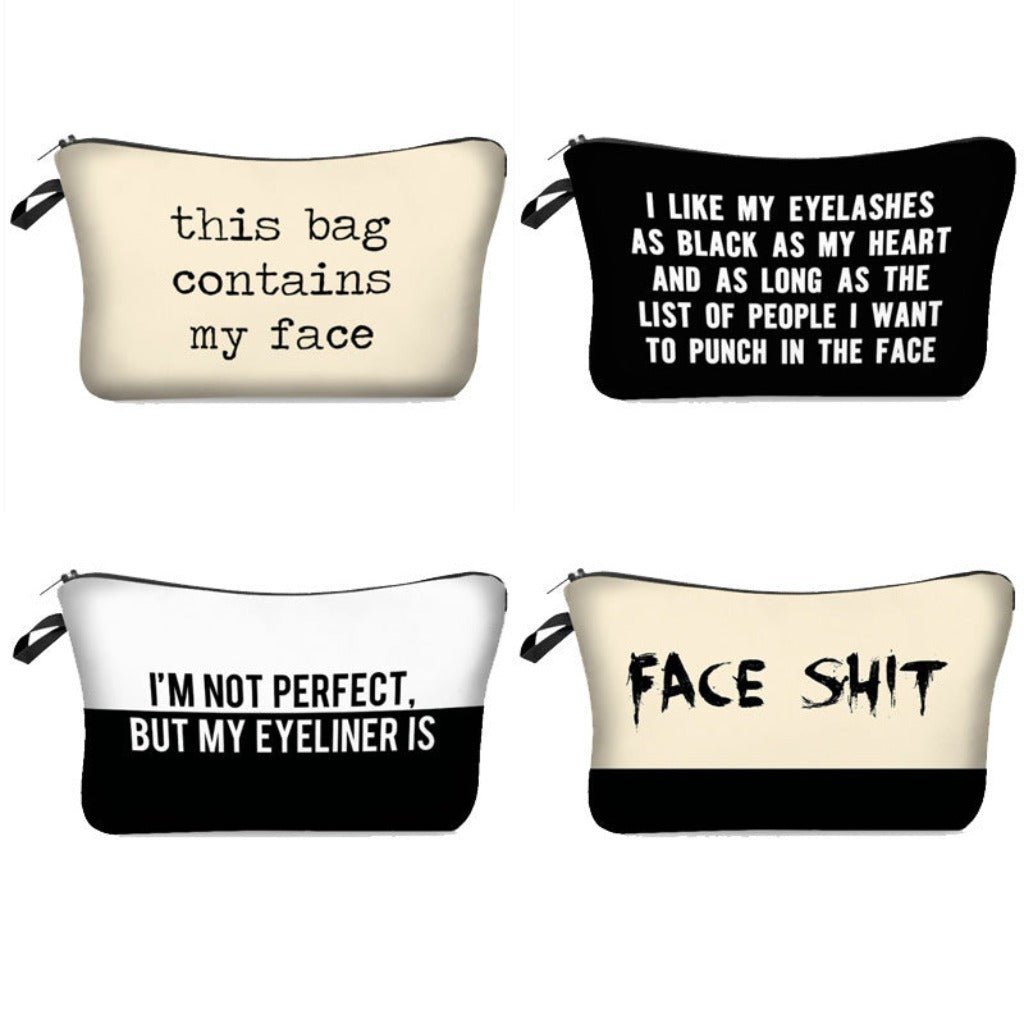 Multifunctional Letter Print Cosmetic Clutch Bag for Women Hzb759