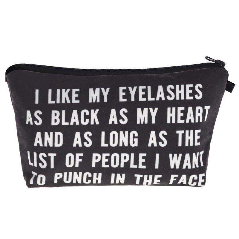 Multifunctional Letter Print Cosmetic Clutch Bag for Women Hzb843