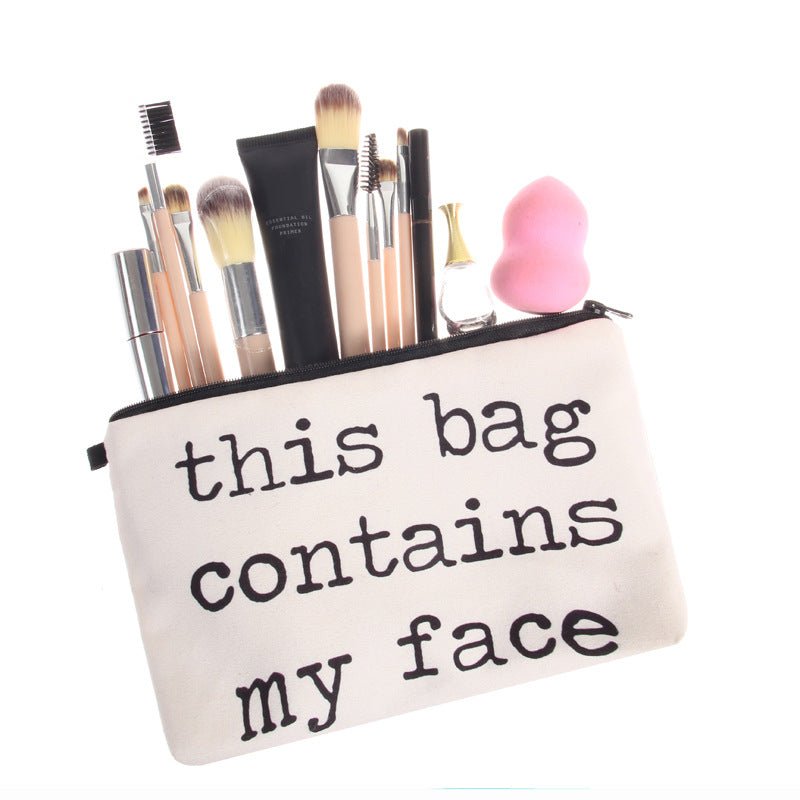 Multifunctional Letter Print Cosmetic Clutch Bag for Women Hzb759