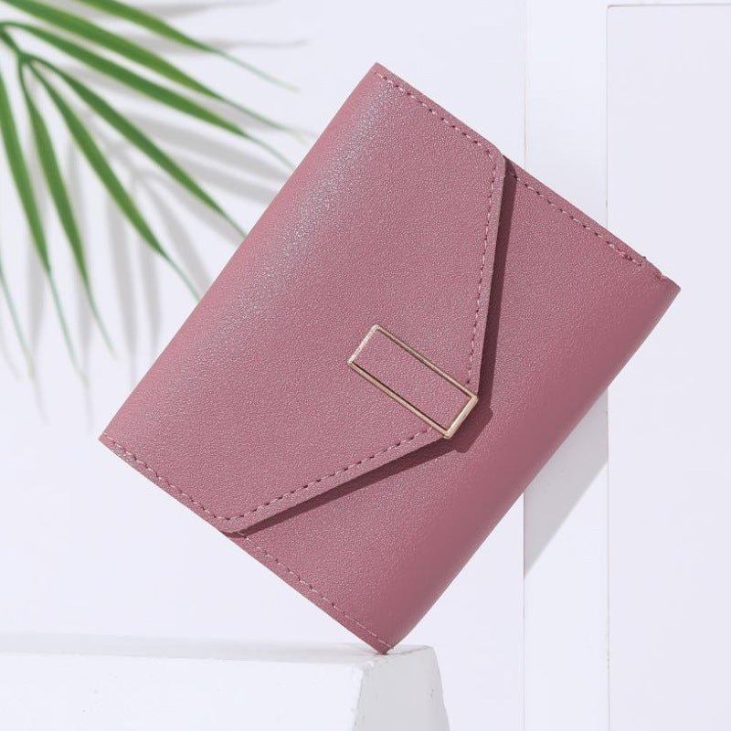 Multiple Change Slots Women's Short Wallet Bag Watermelon Red