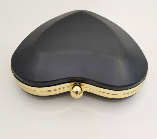 My Heart Purse Bag Clutch Black gold