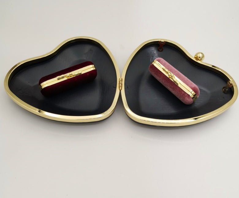 My Heart Purse Bag Clutch Black gold