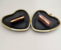 My Heart Purse Bag Clutch Black gold