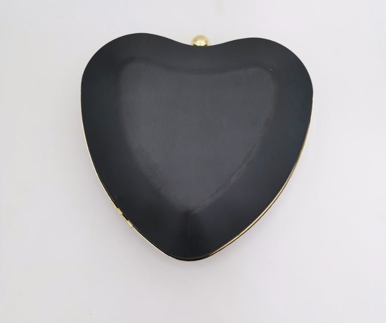 My Heart Purse Bag Clutch Black gold