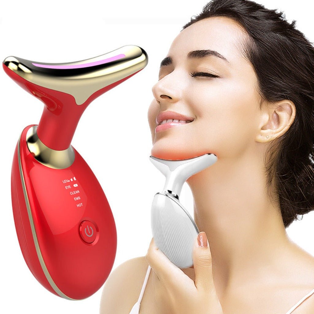 NeckLift Pro Plus: EMS Neck Lifting Massager for Enhanced Beauty Black Silver