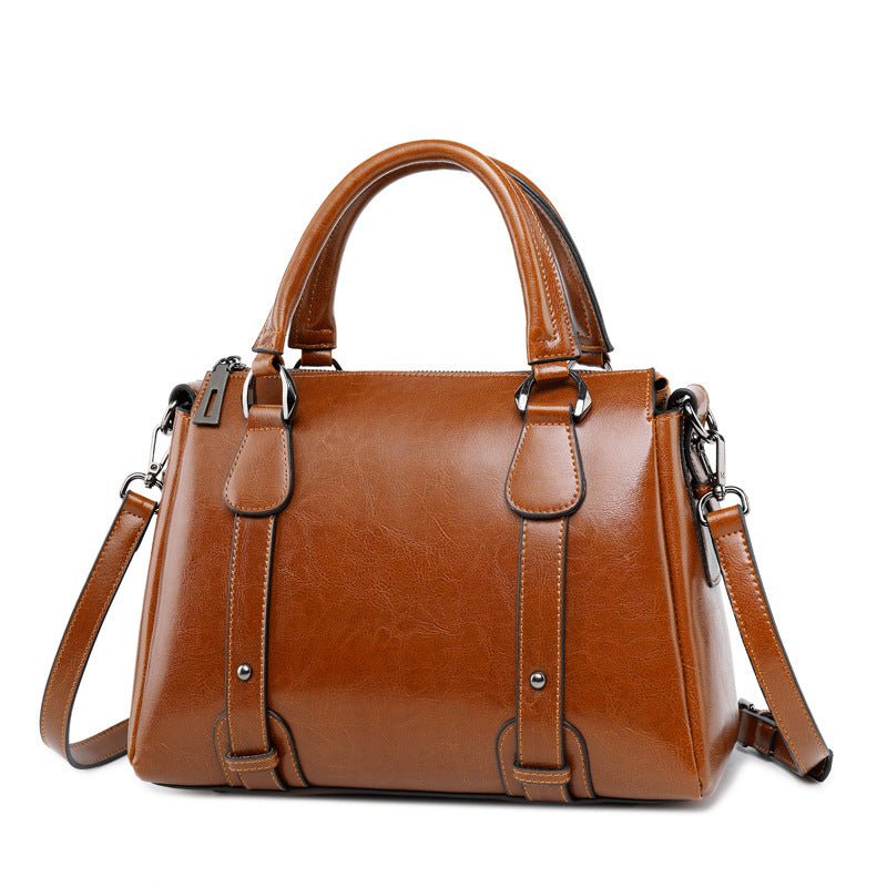 New Fashion Cowhide Clutch Leather Ladies Shoulder Bag Yellow