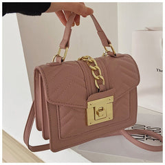 New Flip Portable Small Square Bag: Fashion's One - Shoulder Trend Pink