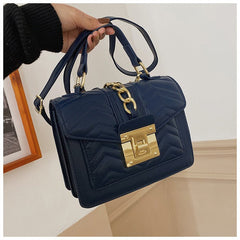 New Flip Portable Small Square Bag: Fashion's One - Shoulder Trend Blue