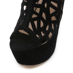 New Stiletto Super High Heel Platform Sandals – Breathable & Stylish for Women Black