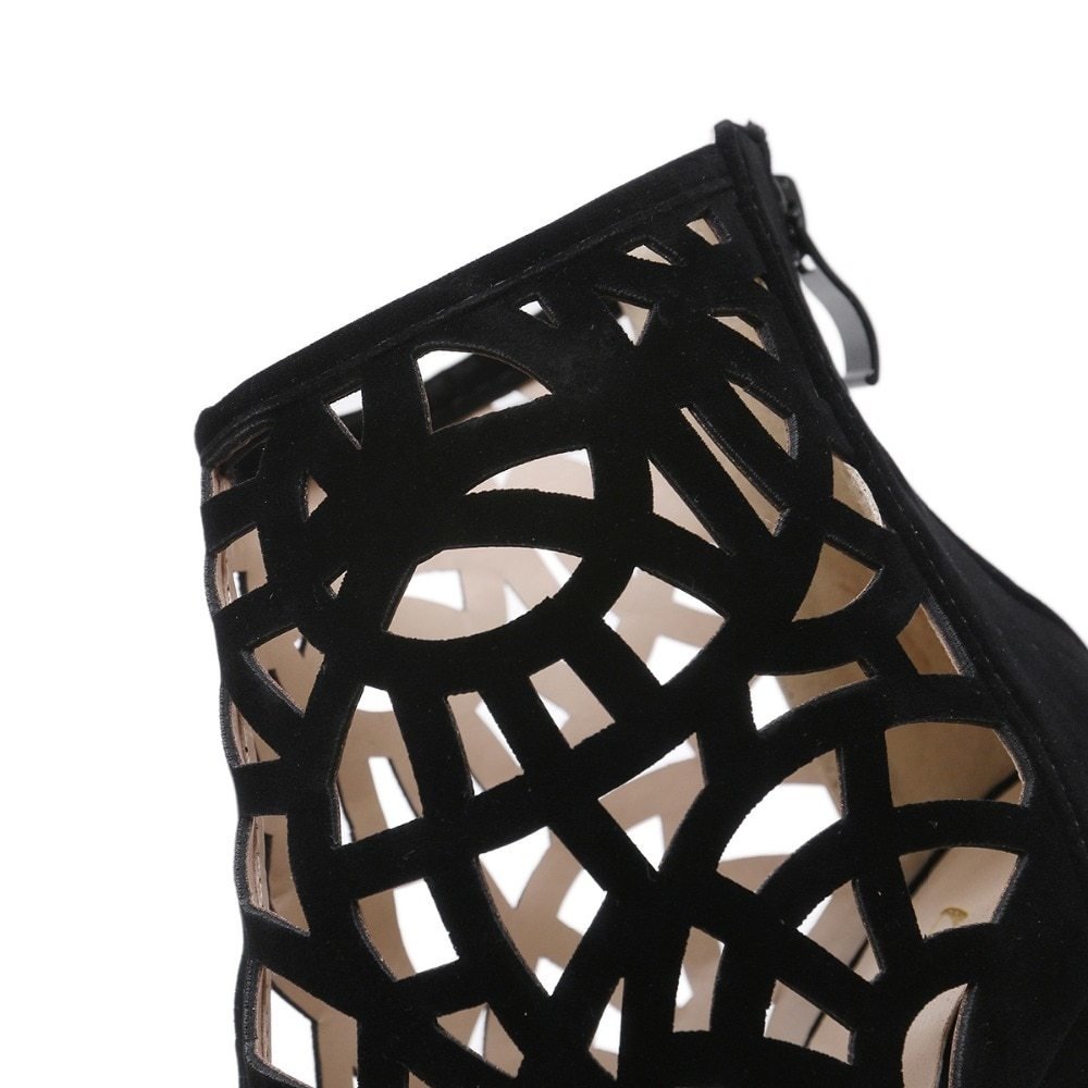 New Stiletto Super High Heel Platform Sandals – Breathable & Stylish for Women Black