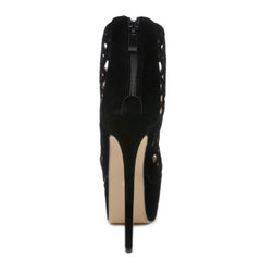 New Stiletto Super High Heel Platform Sandals – Breathable & Stylish for Women Black