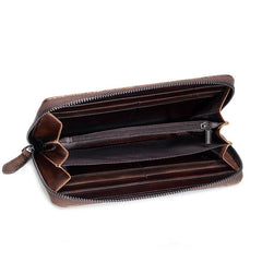 New Women's Vintage Oracle Leather Clutch Wallet Retro red