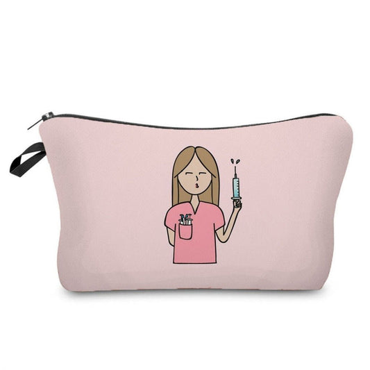 Nurse Angel Printed Makeup Storage Bag - Stylish Cosmetic Organizer A