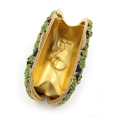 Oil drop diamond clutch Gold