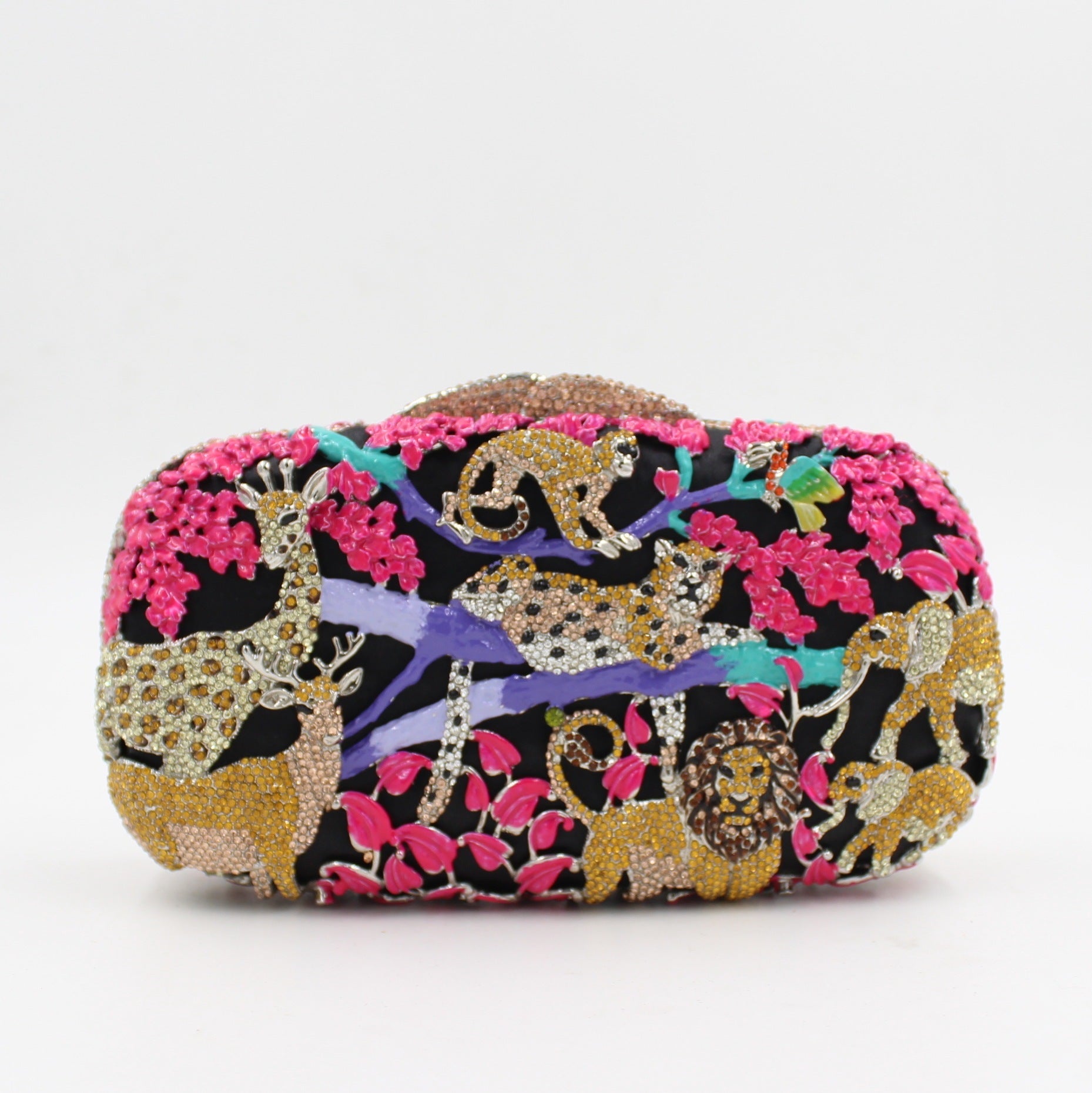 Oil drop diamond clutch Rose red