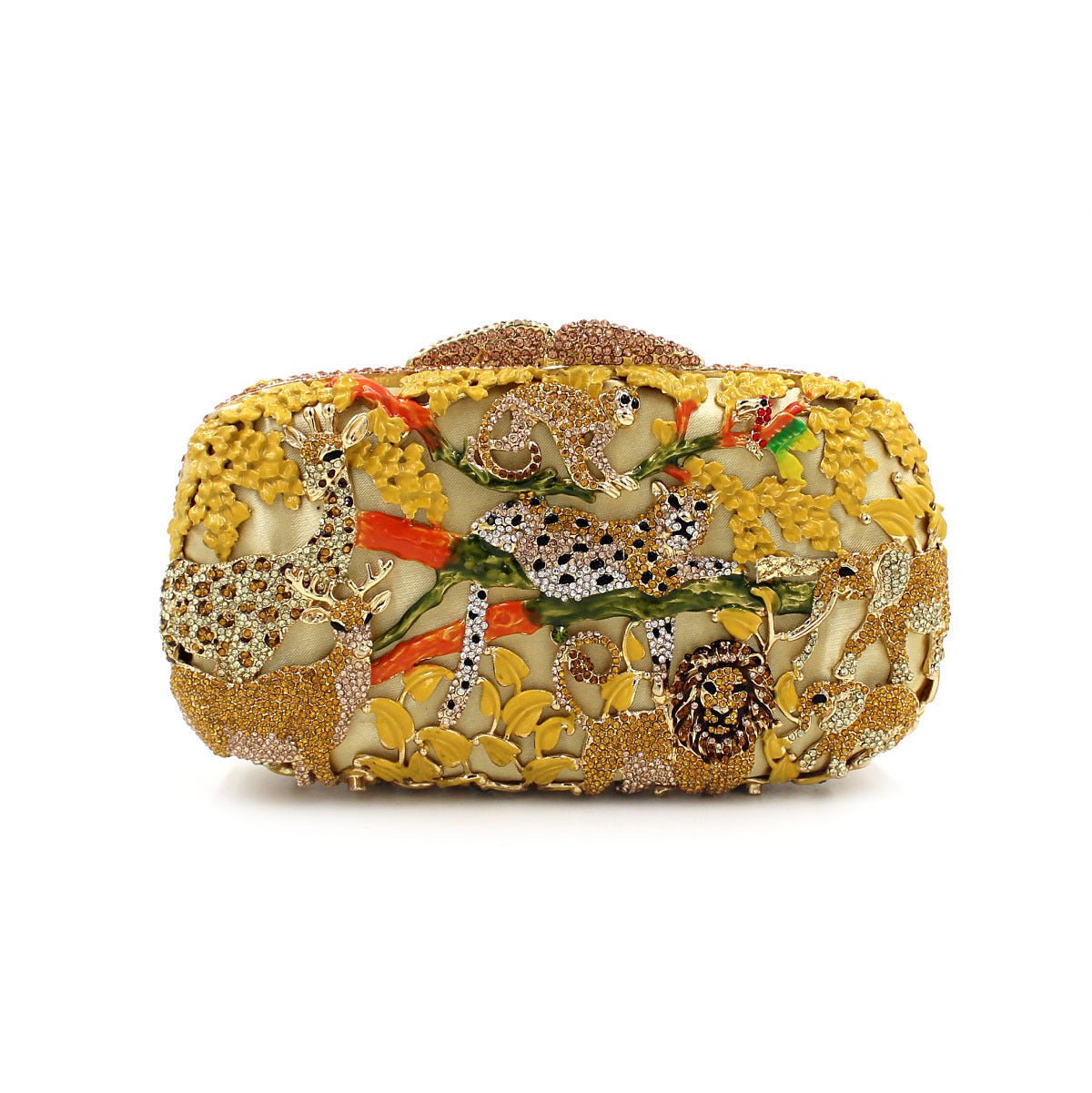 Oil drop diamond clutch Gold