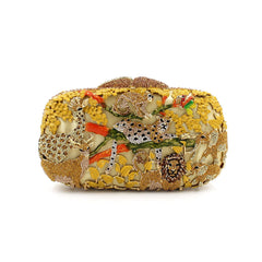 Oil drop diamond clutch Gold