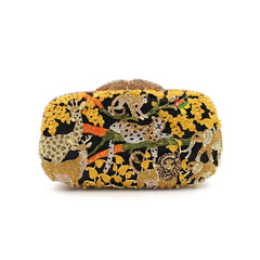 Oil drop diamond clutch Black gold