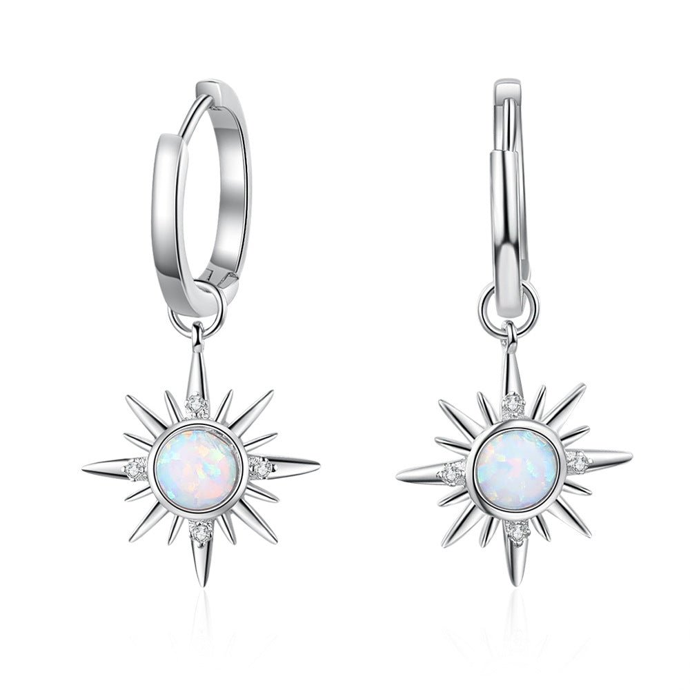 Opulent Opal S925 Silver Earrings – European & American Fashion EA103872