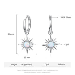 Opulent Opal S925 Silver Earrings – European & American Fashion EA103872