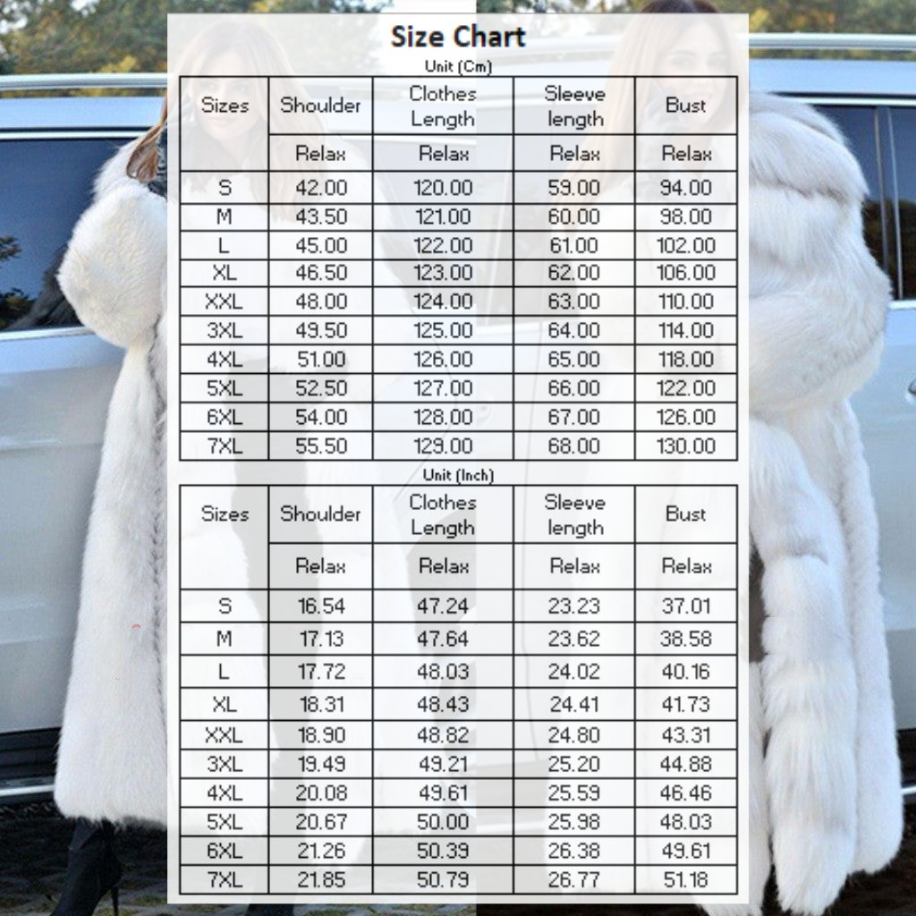 Oversize Women's Luxurious Long Style White Long Faux Fur Coat White