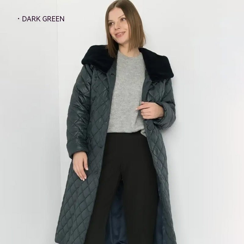 Parker Cotton - padded Slim - fitting Flattering Comfortable and Jacket Dark Green