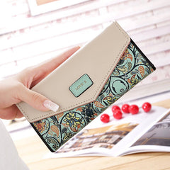 Pastoral small floral rhombic clutch Light green