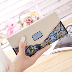 Pastoral small floral rhombic clutch Blue