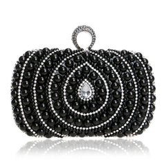 Pearl Clutch Women's European And American Fashion Banquet Clutch Black