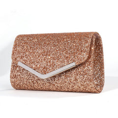 Personality Square Geometric Women's Charm Clutch Brown