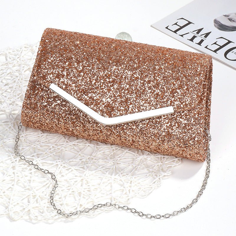 Personality Square Geometric Women's Charm Clutch Brown