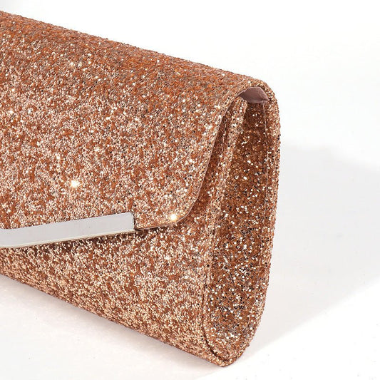 Personality Square Geometric Women's Charm Clutch Brown