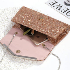Personality Square Geometric Women's Charm Clutch Brown