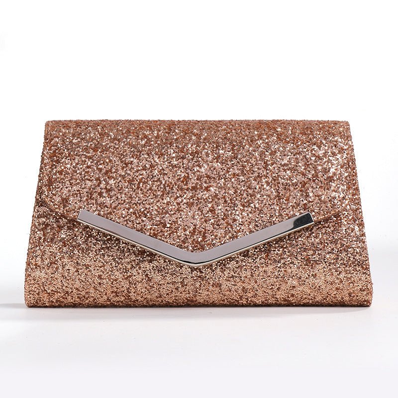 Personality Square Geometric Women's Charm Clutch Brown