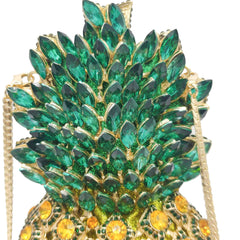Pineapple Rhinestone Banquet Clutch Yellow