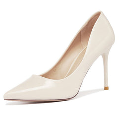 Pointed stiletto high heels Beige