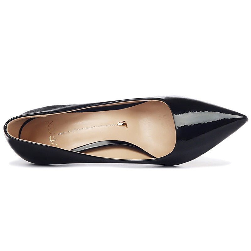 Pointed stiletto high heels Black