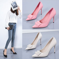Pointed Toe Bag Sexy European And American Black Thin Shoes Women's Shoes Black